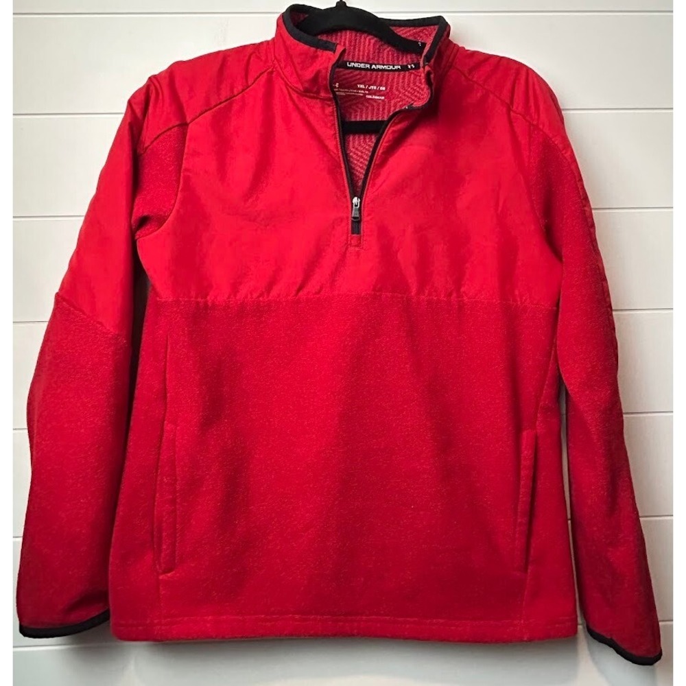 Under Armour Loose 1/4 Zip Jacket YXL Red